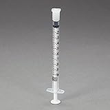 Oral Syringe, Clear, 1mL, Tip Cap 100 pk