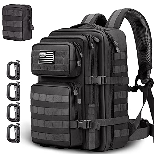 HUNTSEN 45L Military Tactical Backpack Large Army 3 Day Assault Pack