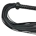 Elysium's Gate, LLC Ultra Premium Black Leather Flogger Whip 20 Tails Braided Handle Grip and Wrist Strap Horseback Riding