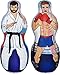 Inflatable Two Sided Karate and Boxing Punching Bag | Includes One Inflatable 5 Foot Tall Bop Bag with Illustration of a Karate Master on One Side and Boxer on Reverse Side