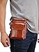 Hwin Small Crossbody Phone Purse, Leather Men Bag Compatible iPhone 8 7 Plus Holster Case Double Belt Loops Belt Pouch Waist Bag Mini Travel Shoulder Bag Samsung Note 8 5 S7 Edge Plus+Keyring Brown