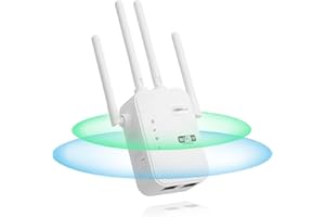 NEWNIK 2024 WiFi Extender, Signal Booster Repeater for Home Cover Up to 12805 sq.ft Dual Band 5GHz/2.4GHz WiFi Signal Strong Penetrability 100 Devices 4 Modes Antennas 360° Full Coverage with Ethernet Port