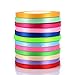 Shappy 300 Yards Double Sided Fabric Ribbon Silk Satin Roll, 12 Colors (6 mm Wide)