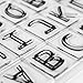 178 Pcs Transparent Clear Silicone Stamps Alphabet, Numbers Symbol Stamp Set with Square Shape Acrylic Block Pad for DIY Craft