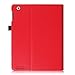 Fintie iPad 2/3/4 Case [Corner Protection] - [Multi-Angle Viewing] Folio Stand Smart Cover with Pocket, Auto Sleep / Wake for Apple iPad 2, iPad 3 & iPad 4th Gen Retina Display, Red