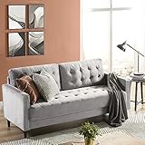 ZINUS Benton Velvet Sofa Couch / Easy, Tool-Free