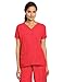 WonderWink Women's Four Way Stretch Y-Neck Top, Poppy, Small