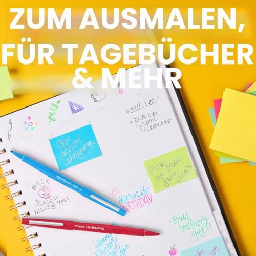 Flair Filzstifte | mittlere Spitze (0,7mm) | Candy POP Farben | Marker-Stifte für Kinder und Erwachsene zum Ausmalenfür Tagebücher und mehr | 12 Stück