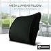 Mesh Lumbar Pillow Lower Back Supporter w/Spine Huggar Design - Portable Low & Mid Adjustable, Memory Foam Chiropractic Support for Office, Gaming Chairs & Automobile Seats by Compact Technologies