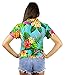 KING KAMEHA Women's Summer-Party-Blouses-Shirts Short-Sleeve, Pineapple, Turquoise, M