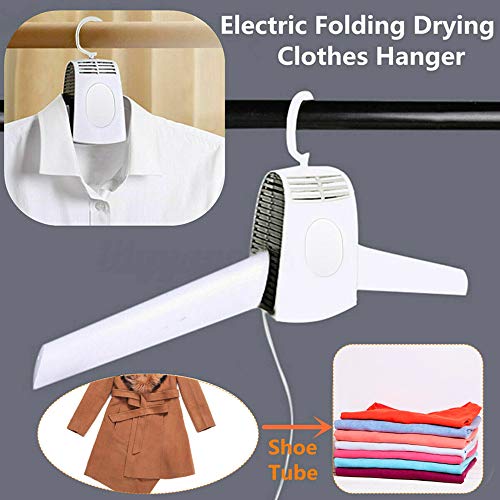 Futurelove Portable Mini Clothes Dryer Fast Drying Cloth Suit Hanger Dryer,Household Travel Portable Dryer Electric Folding Clothes Shoes Drying Hanger Dryer Rack Machine(1PC Clothes Dryer Hanger)