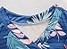 Women's V Neck Short Sleeve Tropical Floral Bodycon Jumpsuit Romper Pants Blue S