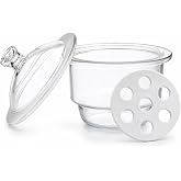 Lab Glass Desiccators with Porcelain,Glass Material Resistant to Acid and Alkali Corrosion,Dessicator 180 mm Size(7.1 Inch 180MM) (Glass Desiccator(7.1 Inch 180MM))