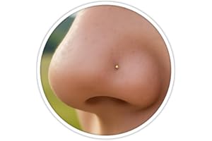 14K Gold Filled Nose Stud - Piercing Jewelry Gold Stud - L-Shaped Nostril Accessory 0.5mm Thin Post with 1mm Ball Dainty Mini