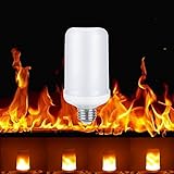 Lixada LED Flame Flickering Effect Fire Light Bulb SMD2835 Creative Decorative Atmosphere Lamp for Party Holiday Birthday Gift (E27)