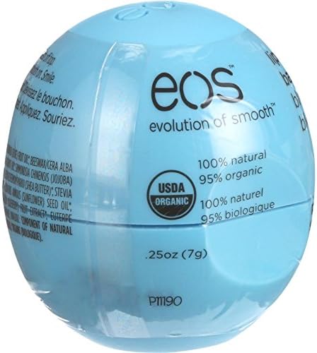 Eos Products Lip Balm - Smooth Sphere - Organic - Blueberry Acai - .25 oz - Case of 8