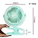 MED Mini Battery Operated Clip Fan,Sall Portable Fan Powered by Rechargeable Battery or USB Desk Personal Fan for Baby Stroller Car Gym Workout Camping (2018-green)
