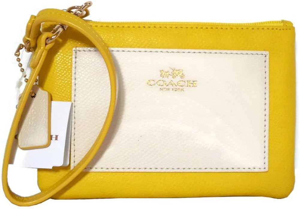 yellow coach wallet