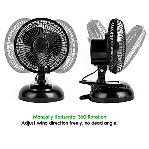 BEYOND BREEZE 6inch Convertible Desk & Clip on Fan 2 Quiet Speeds Adjustable Tilt Table Fans