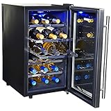 NewAir AW-181E 18 Bottle Thermoelectric Wine Cooler, Black