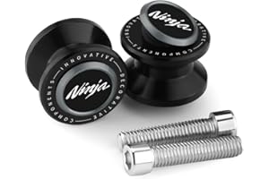 GOXMOTO 8MM Swingarm Spools Sliders Motorcycle Rear Stand Frame Sliders Aluminum Compatible with K.awasaki Ninja 400 500 650 1000SX ZX4R ZX4RR ZX6R ZX10R ZX-4R ZX-4RR ZX-6R ZX-10R Accessories (Gray)