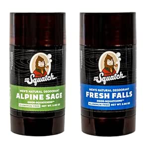 Dr. Squatch Men's Odor Squatching Deodorant Stick, Wood