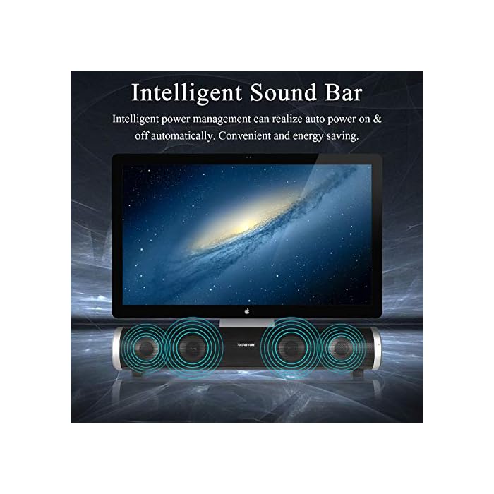 Sanyun SW008 Intelligent Sound Bar, Stereo Deep Bass 24W Computer