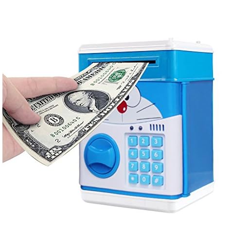 HJIAN Piggy Bank Cartoon Cash Coin Can Password ATM Money Box Children's Money Bank, Toy Banks, Automatic Bill and Coin Jar, Saving Pot