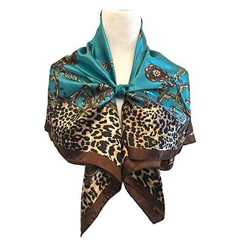 Sun Moon Stars Silk Scarf Women's Fashion Square Satin