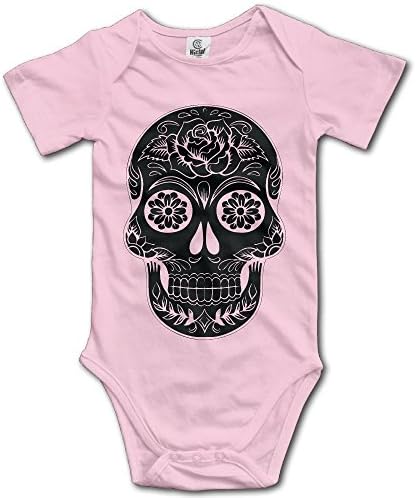 A-Sugar-Skull Casual Newborn Baby Short Sleeve Romper Infant Summer Clothing