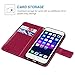 iPhone 6, iPhone 6s 4.7 Inch Case - MOLLYCOOCLE Natural Luxury Hot Pink Stand Wallet Purse Credit Card ID Holders Magnetic Flip Folio TPU Soft Bumper PU Leather Ultra Slim Fit Cover for iPhone 6, 6s