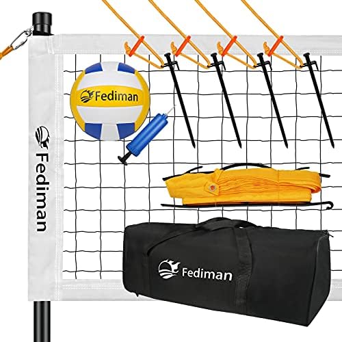 Metal Freestanding Volleyball Net Set Outdoor Anti Sag Net