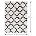 PAGISOFE Ultra Soft Contemporary Shaggy Fuzzy Moroccan Geometric Lattice Printed Fur Area Rug 4x6 Ft Indoor Shag Fluffy Carpets Rugs for Bedroom Living Room Home Decor, (White and Dark Grey)