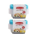Rubbermaid Take Alongs | Quik Clik 4+1 32 OZ | Pack of 2= Total of 10 Containers