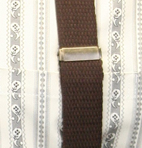 Historical Emporium Men's Canvas Stagecoach Y-Back Button End Suspenders Brown