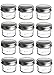 PremiumVials 12 pcs, 4 oz Mason Glass Jars with Silver Lids