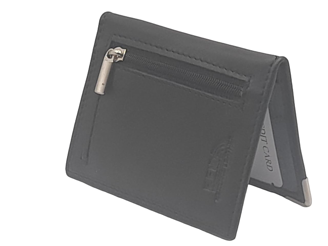 AKSHIDE® Soft Nappa Leather Bus Holder,Oyster Card Holder,Train Pass,Driving Licence Holder (Black)