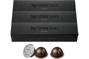 Nespresso Capsules VertuoLine, Intenso, Dark Roast Coffee, 30 Count Coffee Pods
