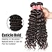 Dinoce Compatible with Longqi Brazilian Deep Wave Bundles Unprocessed Virgin Deep Curly Hair 3 Bundles Remy Human Hair Weave (18 20 22 Inch, Natural Color)