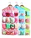 16-Pocket Hanging Closet Organizer Jewelry and Accessories Organizer, Bra Underwear Socks Ties Hanging Organizer,Shower Caddies Random color Vinyl 3 Pack (3 Pack)