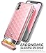 Clayco iPhone X Wallet Case, Argos Series Premium Hybrid Protective Wallet Case Credit Card Slot Holder for Apple iPhone X 2017 (Rosegold)
