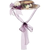 COSDREAMER Victorian Hat Girls Women Tea Party Sun Hat Small