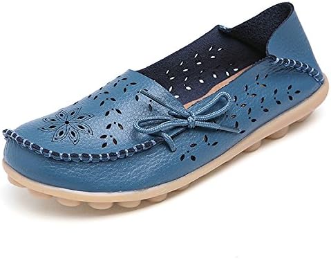 Woman driving shoes flat loafers oxford shoes 12B(M)US Blue