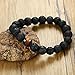 PAWALT Triple Protection Bracelet - Hematite - Tiger Eye - Black Obsidian - Nature Stone Couple Bracelet for Men/Women, Bring Luck Health
