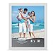Icona Bay 8x10 Picture Frames (White, 2 Pack), Beautifully Detailed Molding, Contemporary Picture Frame Set, Wall Mount or Table Top, Inspirations Collection