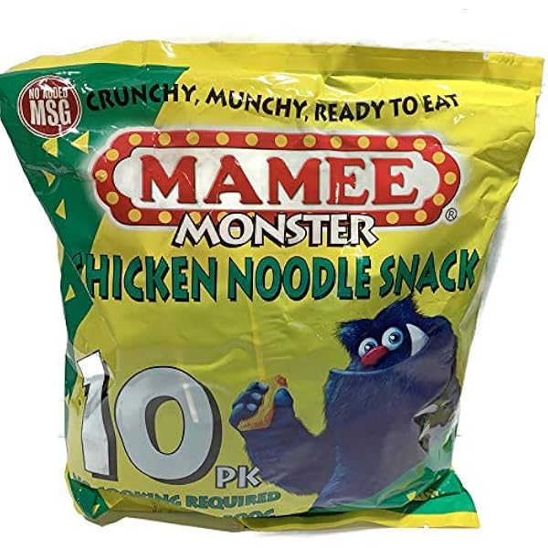 Mamee Monster Snack Noodles 8 Packs x 25g (628MART) (BBQ
