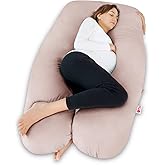 Meiz Cooling Pregnancy Pillows for Sleeping, Maternity Body Pillow for Pregnant Woman, U Shaped, with Cooling Jersey Cover
