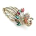 SPHTOEO Lovely Vintage Jewelry Crystal Peacock Style Hair Clip (Colorful)
