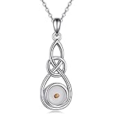 Vadmans Mustard Seed Necklace Sterling Silver Celtic Infinity Pendant Faith Jewelry Religious Gifts for Women Men