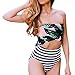 Coutgo Women Floral Print Off-shoulder BikiniBandage Waist Swimsuit Beach Swimwear